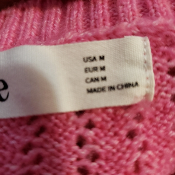 Elodie Vibrant Pink Crew Neck Sweater - Picture 5 of 7